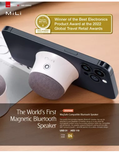 MiLi Mag SoundMate Enceinte Bluetooth Magnetique - Black | Ibroz