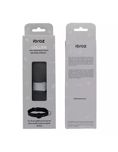 MiTag & AirTag Compatible Dog Locator Collar - Black | ...