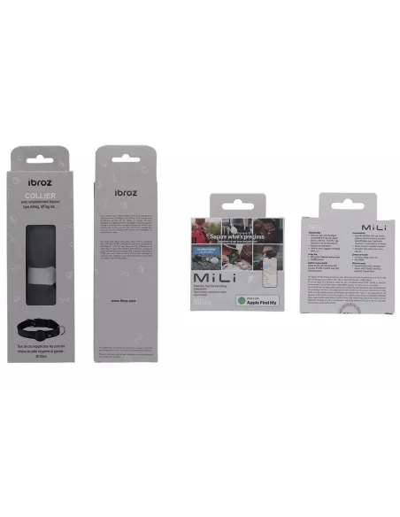 Collier de suivie Cuir pour Chien + Traqueur MiLi MiTag Anti-Perte ...