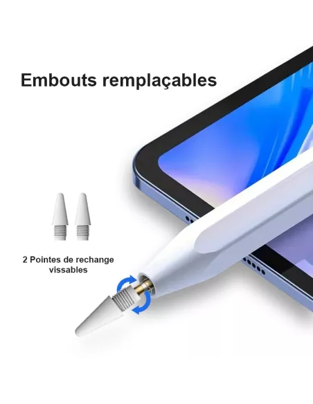 Stylet Pencil Magnétique Bluetooth - Compatible Apple iPad 2018/202...