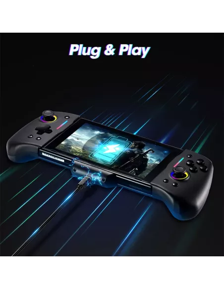 Contrôleur filaire ergonomique avec Gyro 6 axes pour Nintendo Switc...