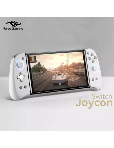 Paire de manettes Joycon RGB pour Nintendo Switch/OLED - Blanc | Ibroz