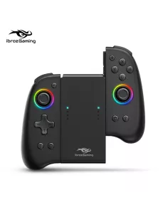 ibroz Paire de manettes Joycon RGB pour Nintendo Switch/OLED - Blanc