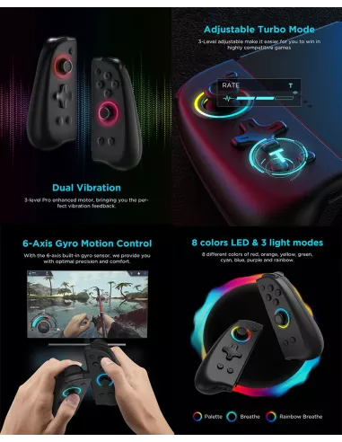 copy of Contrôleur filaire ergonomique avec Gyro 6 axes pour Nintendo Switch/OLED