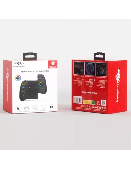 Paire de manettes Joycon RGB pour Nintendo Switch/OLED - Noir | Ibroz