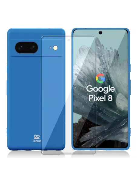 Google Pixel 8 Coque bleue LSR Hybrid + Protection Ecran 9H