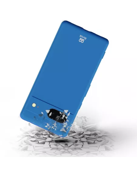 Google Pixel 7 Liquid Silicone Case + 9H Screen Protector - Blue R...