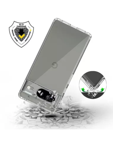 Google Pixel 7 Shockproof Case Bayer Transparent + Screen Protector...