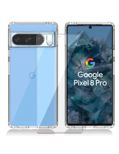 IBROZ Google Pixel 8 PRO Coque Antichoc Ultime Transparente + Protection Ecran 9H