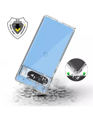 Google Pixel 7 Shockproof Case Bayer Transparent + Screen Protector...