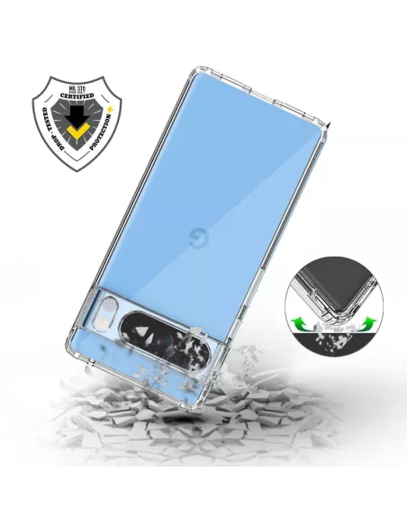 Google Pixel 7 Shockproof Case Bayer Transparent + Screen Protector...