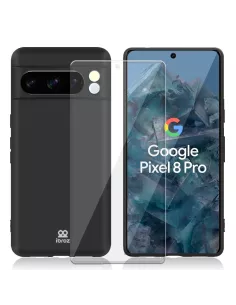 IBROZ Google Pixel 8 PRO Coque LSR Hybrid + Protection Ecran 9H - Noire