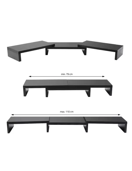 Support de bureau rehausseur pour double écran PC MAC | Ibroz