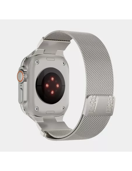 Bracelet Mecha Maille Milanaise pour Apple Watch Ultra et Serie 9, ...