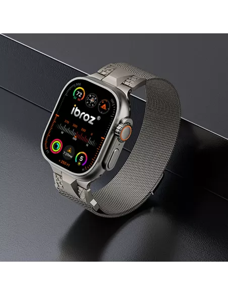 Bracelet Mecha Maille Milanaise pour Apple Watch Ultra et Serie 9, ...