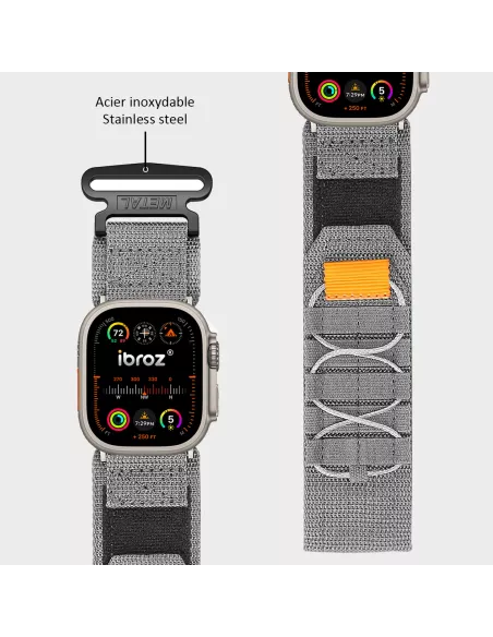 Bracelet Treck en Nylon pour Apple Watch Ultra-Ultra 2 et Serie 9, ...