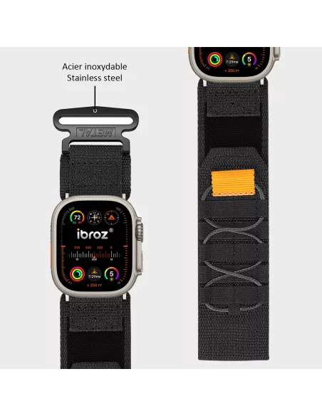 Bracelet Treck en Nylon pour Apple Watch Ultra-Ultra 2 et Serie 9, ...
