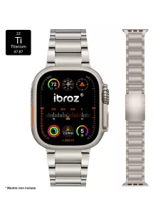 Bracelet à Maillons en Titane Apple Watch Ultra, Ultra 2, et les séries 9, 8, 7, 6, 5 - Starlight