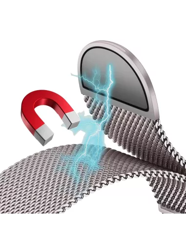 Bracelet Hermy en maille milanaise Apple Watch avec finition Strass...