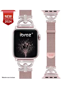 copy of Bracelet Hermy en maille milanaise Apple Watch avec finition Strass et fermeture magnétique - Starlight