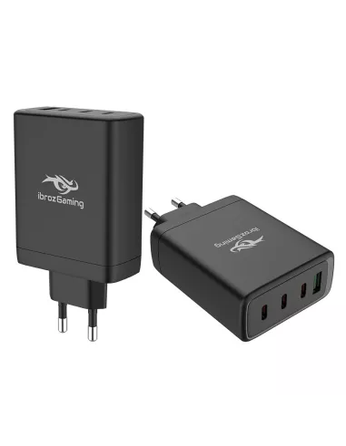 ibroz - Chargeur Secteur Mural GaN 100W 4 ports pour PC Portable, Console de jeux, Tablettes et Smartphones
