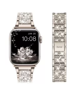 copy of Bracelet Hermy en maille milanaise Apple Watch avec finition Strass et fermeture magnétique - Starlight