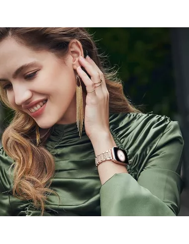 Bracelet Femme Diamond Strass pour Apple Watch - Élégance et Raffin...