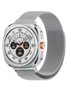 IBROZ - Bracelet en maille milanaise pour Samsung Galaxy Watch ULTRA 2024 - Silver