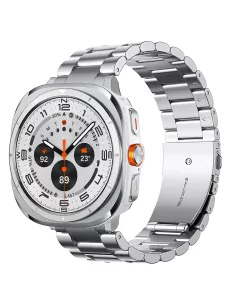 IBROZ-Bracelet en acier inoxydable pour Samsung Galaxy Watch Ultra 47mm- Silver