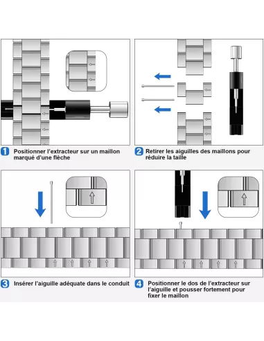 Bracelet en acier inoxydable pour Samsung Galaxy Watch Ultra 47mm (...