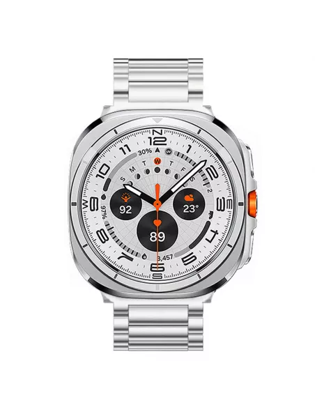 IBROZ-Bracelet en acier inoxydable pour Samsung Galaxy Watch Ultra 47mm- Silver