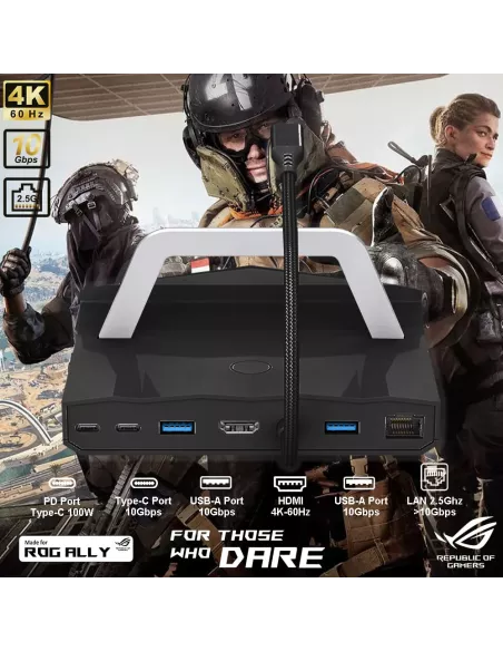 Dock Station d'Accueil ROG Ally X Universel - 30W Turbo Mode - Desi...