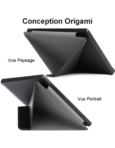 Origami Leather Case KOBO Aura H2O (2nd Edition) - Black | Ibroz