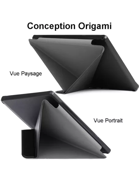Origami Leather Case KOBO Aura H2O (2nd Edition) - Black | Ibroz