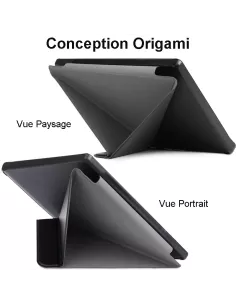 ibroz-Etui cuir Origami KOBO Libra Colour  (2024) - Noir 2