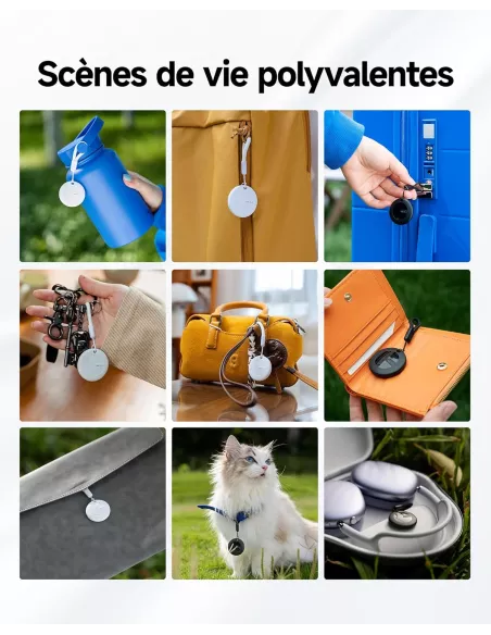 Mili MiTag Duo Localisateur Bluetooth iOS & Android | Tracker d’Objets Officiellement Licencié Apple et Google
