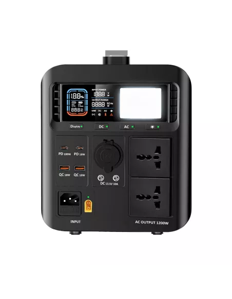 Powerstation Plug-and-Play 1008Wh LiFePO4 1200W | Station d’Alimentation Portable Solaire MPPT & Onde Sinusoïdale Pure