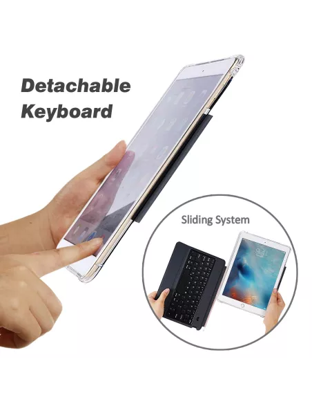 iPad 10.2 Classic - Shockproof Case + QWERTY Smart Keyboard...