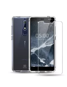 Nokia 5.1 Coque renforcée + Verre trempé 9h | Ibroz