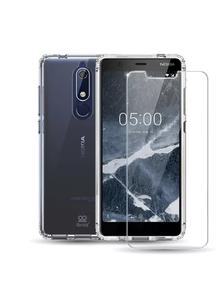 Nokia 5.1 Reinforced shell + 9h tempered glass | Ibroz