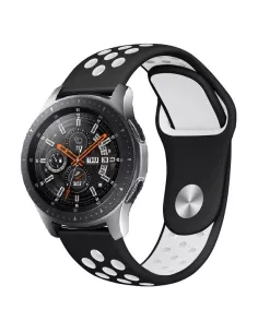 Bracelet Sport Universel Samsung Watch / Huawei Watch - Noir/Blanc ... 2