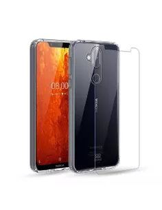 Nokia 8.1 Coque renforcée + Verre trempé 9h | Ibroz 2