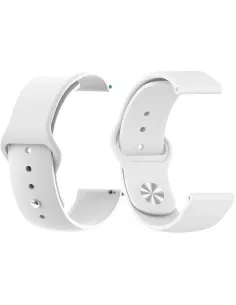Bracelet SoftTouch Universel 22mm Samsung / Huawei - Blanc | Ibroz 2