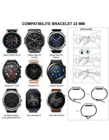 SoftTouch Universal 22mm Samsung / Huawei Wristband - White | Ibroz