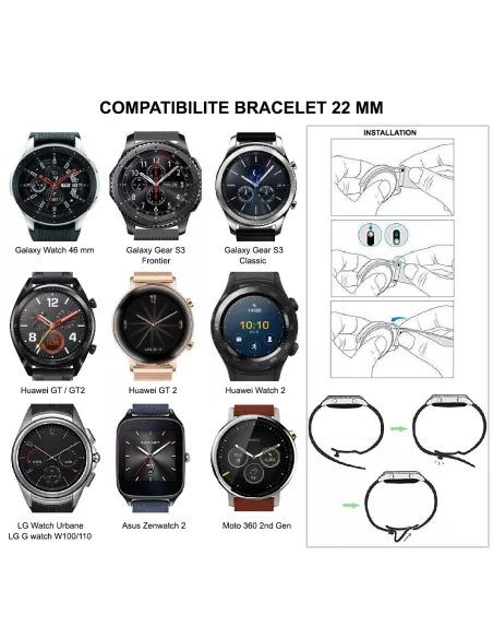 SoftTouch Universal 22mm Samsung / Huawei Wristband - White | Ibroz
