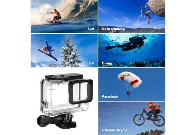 Ibroz Caisson étanche 50m pour GoPro Hero 5,6,7 Black et Hero 2018