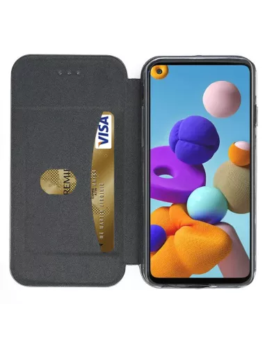 Samsung Galaxy A21s Leather Case Folio Clam | Ibroz