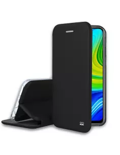 Xiaomi Redmi Note 9 Etui Cuir Folio Clam - Noir | Ibroz