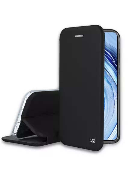 Xiaomi Redmi Note 9 Pro Leather Case Folio Clam - Black | Ibroz