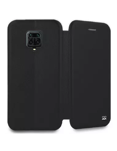 Xiaomi Redmi Note 9 Pro Leather Case Folio Clam - Black | Ibroz